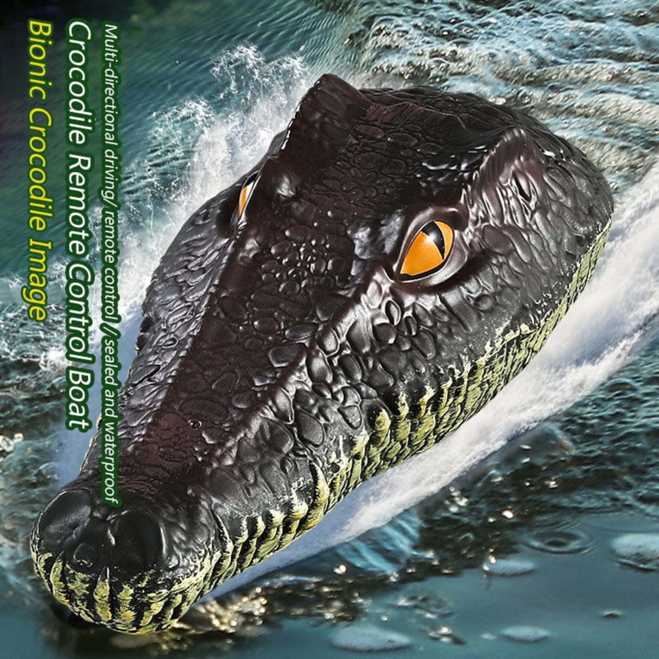 Realistic Crocodile & Python RC Boat - 2.4GHz Waterproof Remote Control Animal Ship, High-Speed Pool Toy Gift for Kids Adults
