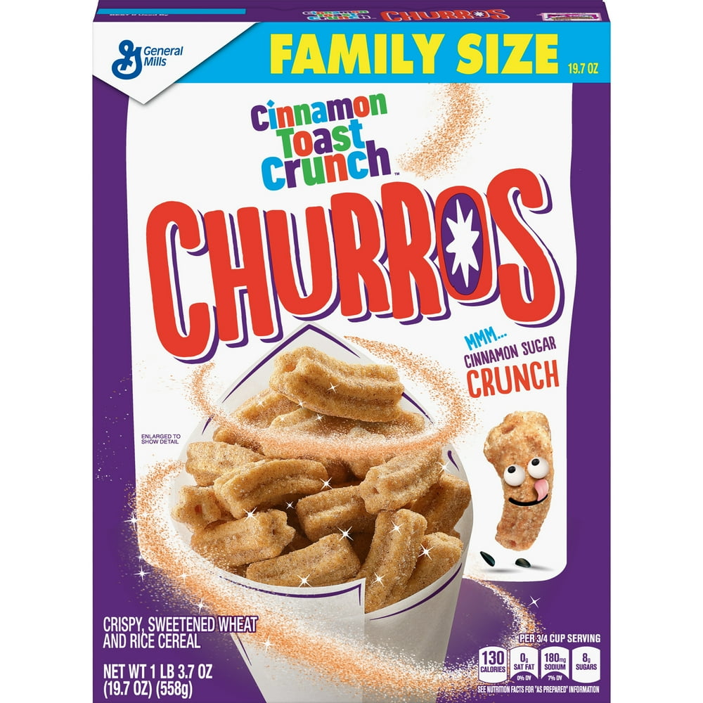 General Mills, Cinnamon Toast Crunch Breakfast Cereal, Churros, Family