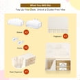 thumbnail image 5 of Vivin Desk Organizer, Small 2 Drawer Unit and Pen Holders, Multi-Purpose Pegboard organizer For Home Office, Cream, 5 of 7