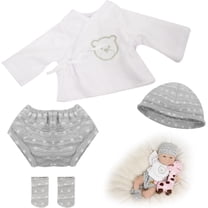 Miaio 14 inch Reborn Baby Dolls Clothes - Newborn Baby Doll Matching Outfit Accessories Gift Set - K
