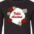 thumbnail image 4 of Inktastic Feliz Navidad Poinsettia Long Sleeve Youth T-Shirt, 4 of 5