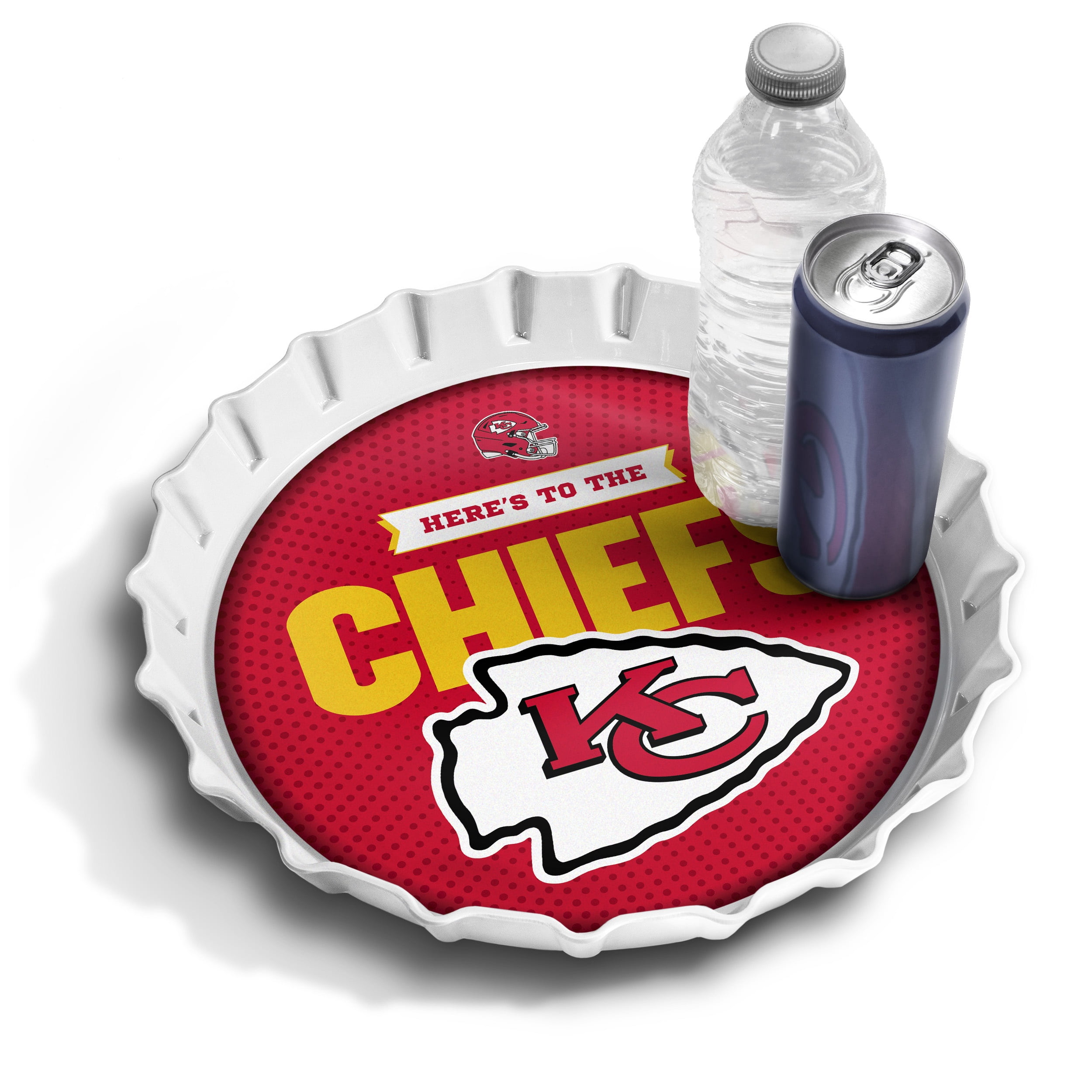 YouTheFan NFL Kansas City Chiefs Bottle Cap Serving Tray