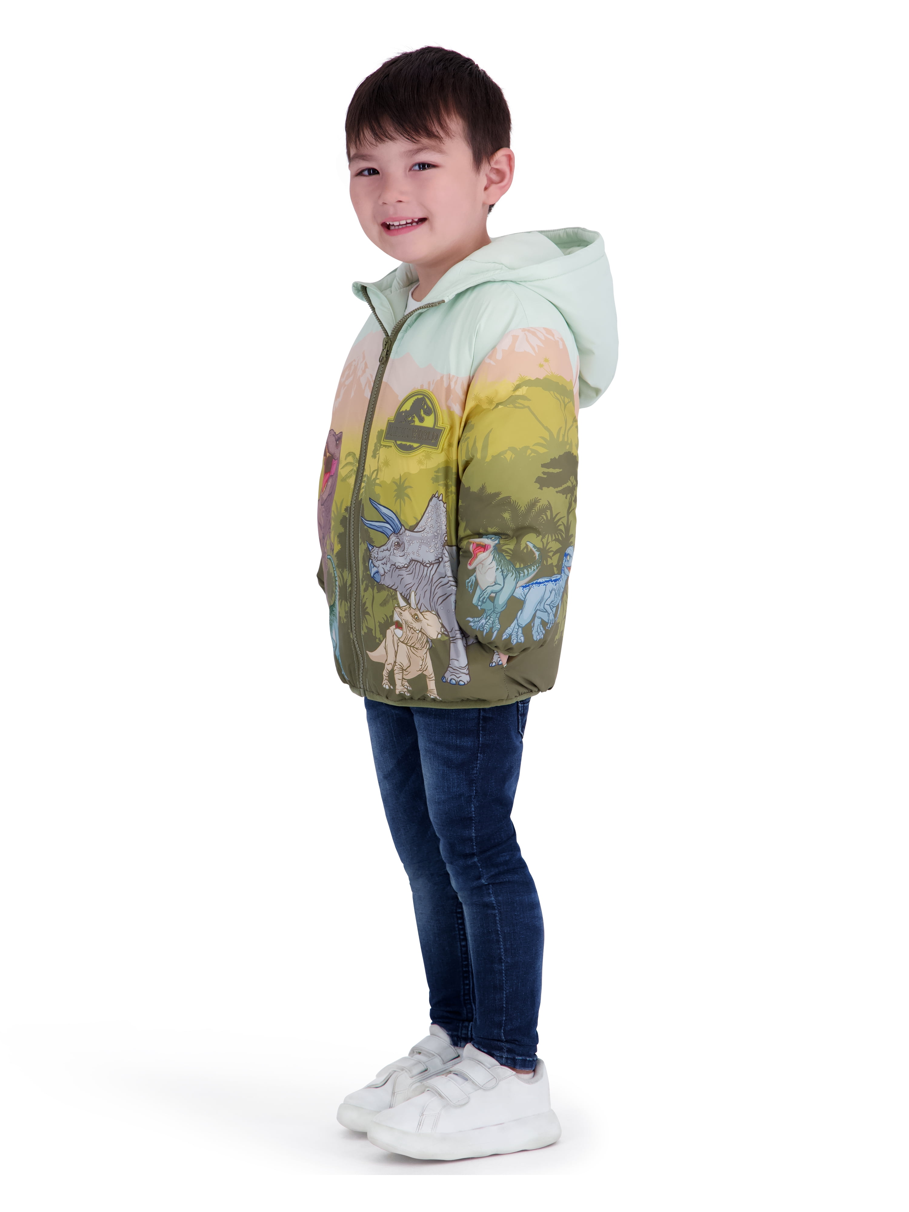 Jurassic World Toddler Boy Puffer Jacket, Sizes 12 Months-5T