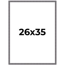 26x35 Frame Blue Kingsley Pewter Solid Wood Picture Frame Width 0.75 Inches |Interior Depth 0.5