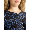 thumbnail image 5 of Terra & Sky Women’s Plus Peasant Blouse with Long Sleeves, Sizes 0X-5X, 5 of 5