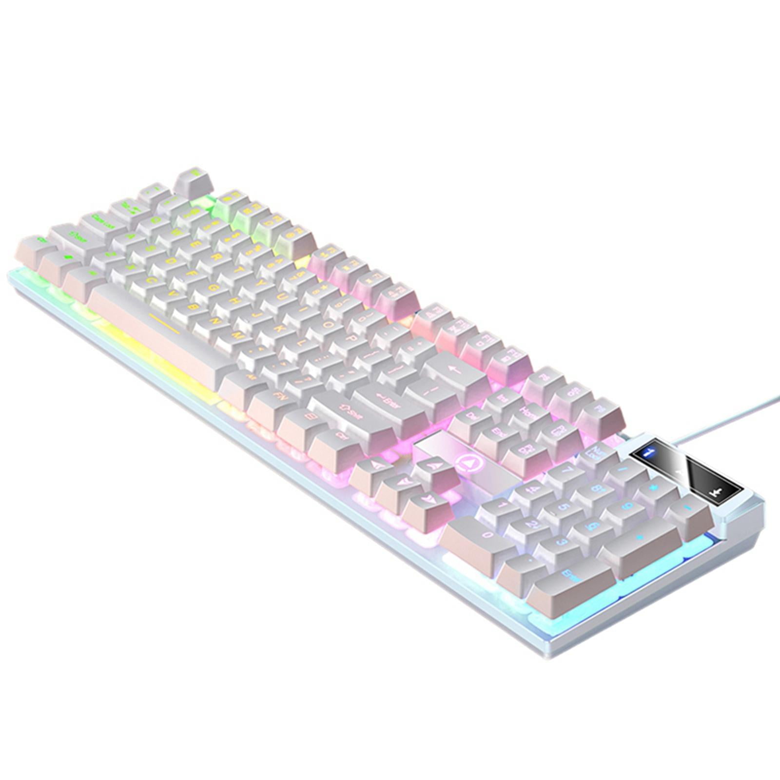 Mechanical Gaming Keyboard USB RGB Backlit Game Office, White