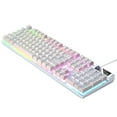 thumbnail image 2 of Mechanical Gaming Keyboard USB RGB Backlit Comfortable LED Lighting Effects 104 White, 2 of 4