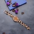 thumbnail image 2 of Reloj redondo de moda, esfera numérica, relojes de cuarzo, correa de cuero de PU, reloj de pulsera para mujer (leopardo), 2 of 8
