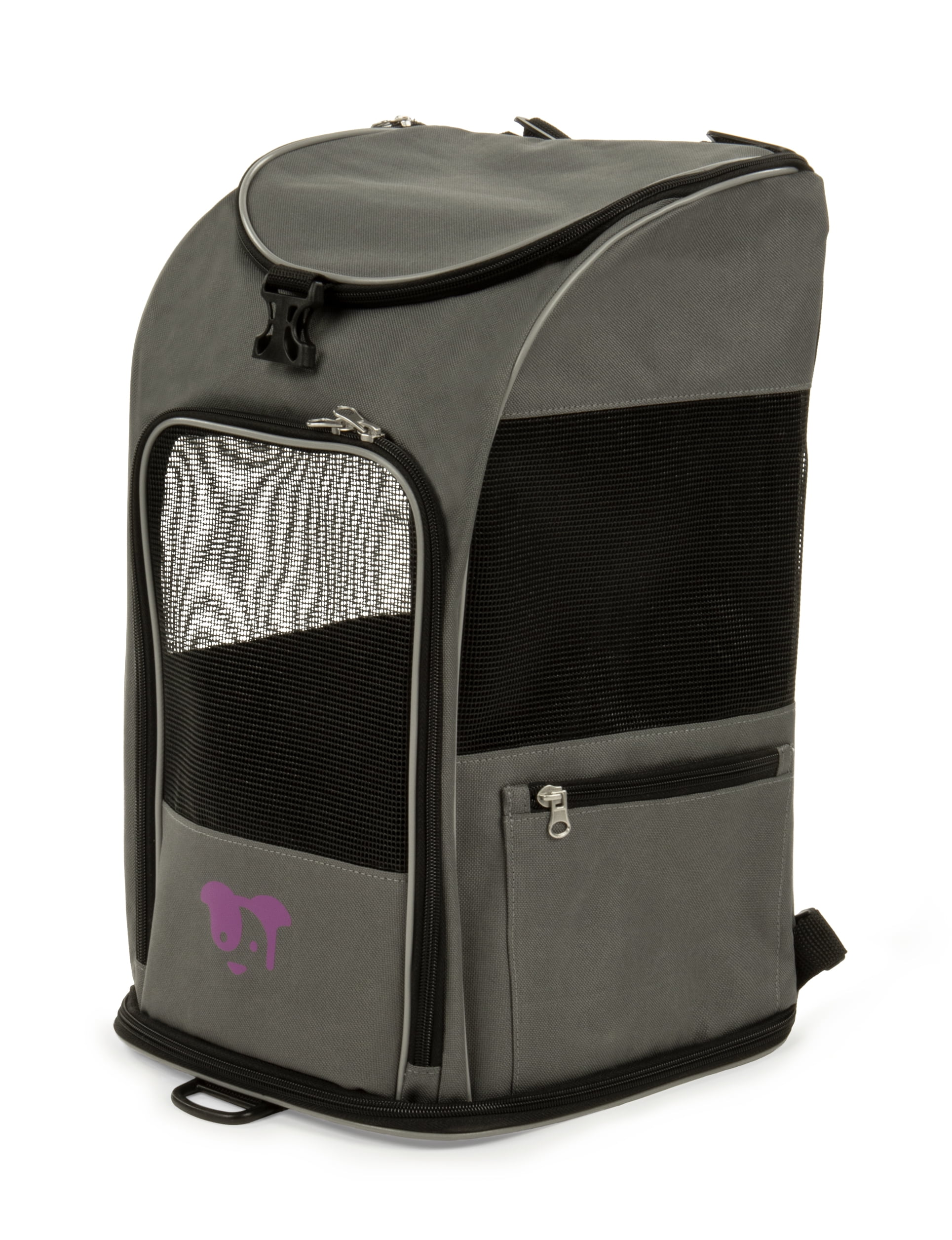 TrustyPup 2In1 Dog Travel Backpack, Grey
