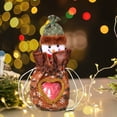 thumbnail image 5 of Christmas Gift Bag with Zipper Closure, Features Cute Snowman Santa Patterns, Large 7.5x11.5 Inch Space for Candy Toys Wine, Sturdy Cloth Material Reusable, 5 of 6