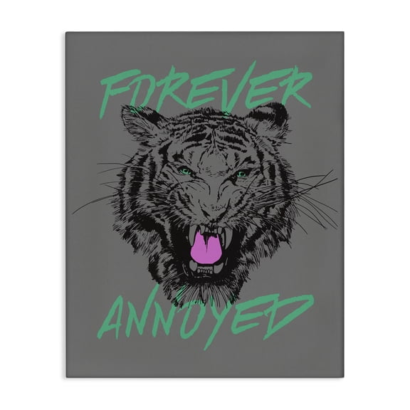Stupell Industries Modern Forever Annoyed Tiger Canvas Art, 16 x 20, by House of Lulu