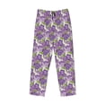 thumbnail image 6 of Uemuo Violets Flowers Pattern Men's Wide Leg Palazzo Lounge Pants with Pockets Light Weight Loose Comfy Casual Pajama Pants-X-Large, 6 of 9