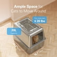 thumbnail image 3 of XL Stainless Steel Litter Box, Metal Cat Litter Box with Lid for Large Cats & Multiple Cats, Odor Control, Anti-Leak & Easy Clean, Rectangle Lid, 3 of 9