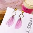 thumbnail image 4 of Versión coreana de pendientes hechos a mano de temperamento literario retro, pendientes de perlas, alas de mariposa de tul, pendientes de gancho para la oreja con alas de mariposa, 4 of 6