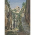 thumbnail image 2 of Thomas Hartley Cromek 14x18 Gold Ornate Wood Frame and Double Matted Museum Art Print Titled - A Glen in Sorrento (Mid-19th Century), 2 of 4
