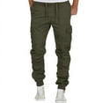 thumbnail image 2 of Baqcunre Fashion Men's Sport Pure Color Bandage Casual Loose Sweatpants Drawstring Pant,L,Mens Sweatpants,Men'S Pants,Joggers For Men,Mens Clothes,Mens Fashion,Army Green, 2 of 9