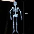 thumbnail image 3 of 12.59in Luminous Green Skeleton Halloween Toy - Glow in Dark, 32cm Movable Plastic Skeleton Prop for Party, Haunted House, Cosplay, Trick or Treat, Scary Decoration, 3 of 9