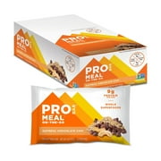 PROBAR - MEAL Bar, Oatmeal Chocolate Chip - Natural Energy, Non-GMO, Gluten-Free, Plant-Based Protein, 12 Count