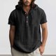 thumbnail image 2 of Playeras Casuales Para Hombre Camisa Informal De Verano A Rayas Estampada De Manga Corta Con Cuello Vuelto, 2 of 4