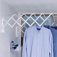 thumbnail image 2 of Tendedero de Pared Extensible Tipo Acordeón, Plegable y Compacto, Blanco, Ideal para Interiores y Exteriores, 80 cm, 2 of 7