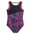 thumbnail image 2 of Rainbeau Moves Girls Dance & Gymnastics Offset Color Block Tank Leotard, XS-XL, 2 of 5