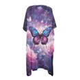 thumbnail image 2 of HELLHERO Breathable Long Kimono Swimsuit Cover Up for Beach High Quality Fabrics Quick Dry Bathing Suit Cover Up Butterfly Rose, 2 of 6
