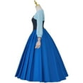 thumbnail image 3 of Mermaid Princess Blue Ball Gown Dress Outfit with Hairbow for Adult Women Party, Masquerade, or Theme Events, 3 of 5