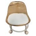 thumbnail image 1 of Taburete bajo con ruedas y respaldo, mini taburete móvil, silla giratoria, taburete Marrón, 1 of 9