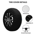 thumbnail image 4 of XMXY Rainbow Swirl Spare Tire Cover，Universal Waterproof Cover for Jeep RV Tire Wheel Protection 14 inch, 4 of 8