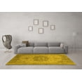 thumbnail image 3 of Ahgly Company Indoor Round Oriental Yellow Industrial Area Rugs, 7' Round, 3 of 4