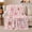 Cookie Pigs, variant on Kawaii Christmas Pig Holiday Scene Candy Canes Presents, Festive Holiday Scene, Warm Flannel Blanket for Living Room and Family Room, Art Lovers Christmas Gift, Festive Home Decor