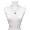 thumbnail image 3 of Delight Jewelry Goldtone Translucent Brown Center with Clear Crystals Spinner Gymnastics Mom Ring Charm Necklace, 18", 3 of 4