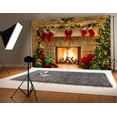 thumbnail image 4 of 8x6FT Christmas Backdrop Christmas Fireplace Backdrop Vinyl Vintage Carpet Xmas Tree Background for Photography Child Adult Holiday Christmas Party Photo Backdrop, 4 of 6