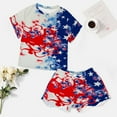 thumbnail image 4 of 4th of July 2 Pack Women’s Pajama Set Print Sleepwear And Shorts Y2k Loungewear Sets S-5XL, 4 of 7
