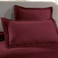 thumbnail image 2 of Superior Basket Weave 3 Piece Decorative Cotton Bedspread, Lightweight Bedding Set, Queen Size, Garnet, 2 of 10