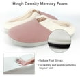 thumbnail image 5 of Women Slippers, House Cozy Slippers for Womens, Soft Wool-Like Plush Slippers for Indoor & Outdoor with Memory Foam Non-Slip Sole, Dirty Pink, Size 11-12, 5 of 5