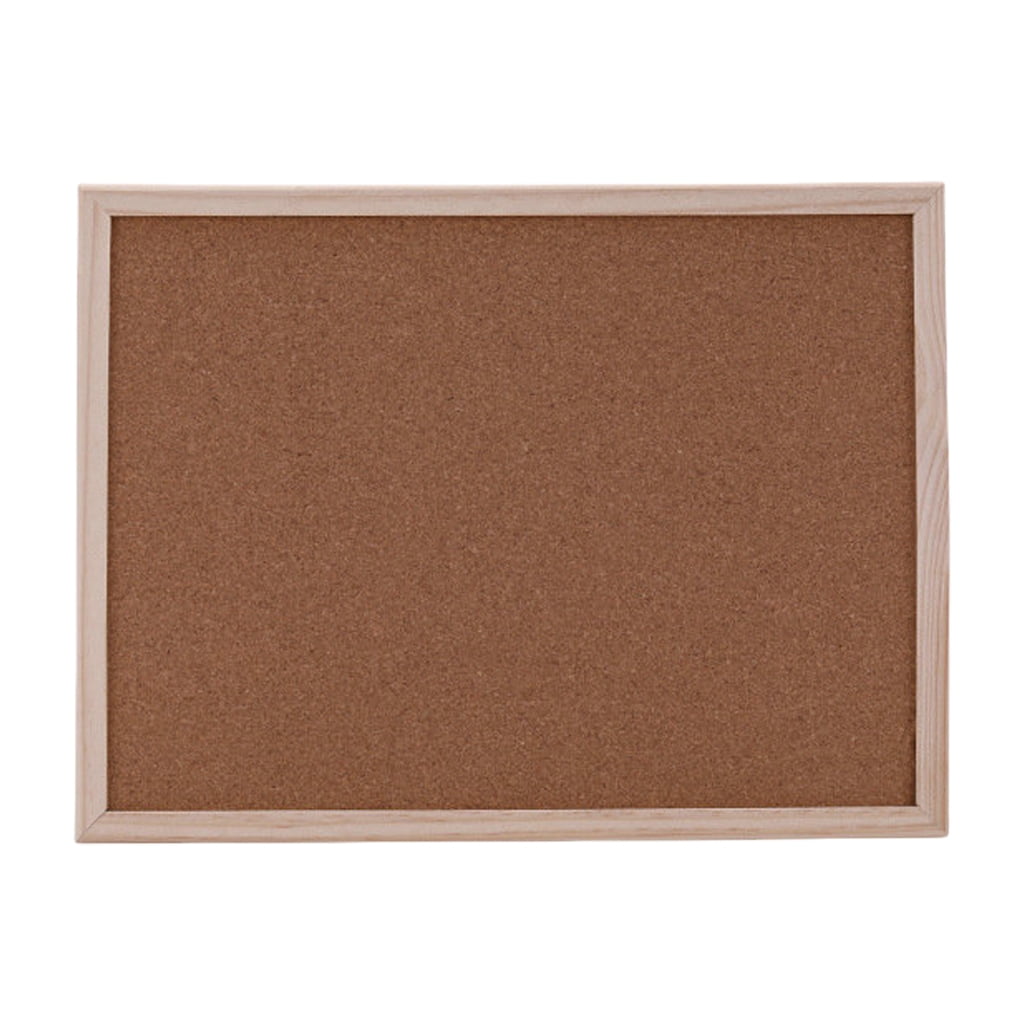 JZROCKER Wood Frame Cork Board Cork Notice Board Decorative Pin Board Cork Bulletin Board Memo Board for Kitchen Classroom Office