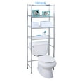 thumbnail image 4 of Honey-Can-Do 4-Tier Over-the-Toilet Steel Storage Shelf, Chrome, Holds up to 15 lb per Shelf, 4 of 7