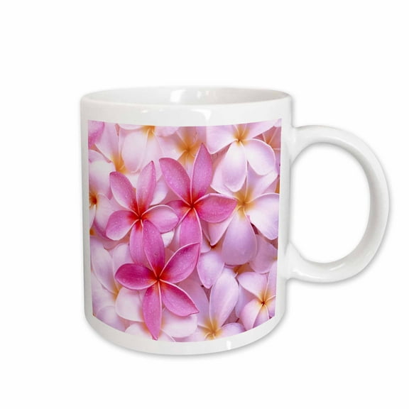 3drose, Pink Plumeria, 11oz Mug