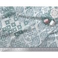 thumbnail image 3 of Soimoi Crepe Silk Fabric Damask Patchwork Print Fabric by Yard 42 Inch Wide, 3 of 3