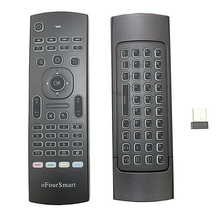 MX3 Pro Backlight 2.4G Mini Wireless Keyboard Air Remote Mouse SAR CCTHYP 3D Fly Controller Built-in 3-Gyro 3-Gsenso with Nano USB Receiver Perfect for Smart TV HTPC IPTV PC Projector Smart