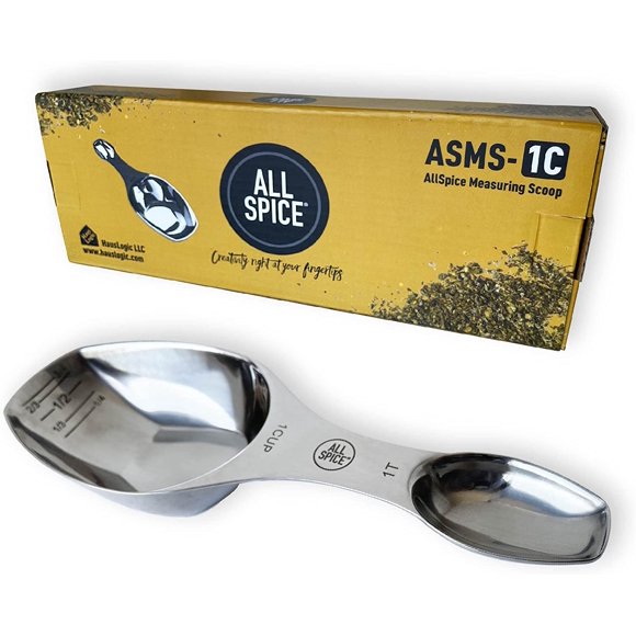 shiyou-Stainless Steel Double Sided Measuring Scoop/Measuring Spoon- 1 Cup and 1 Tablespoon
