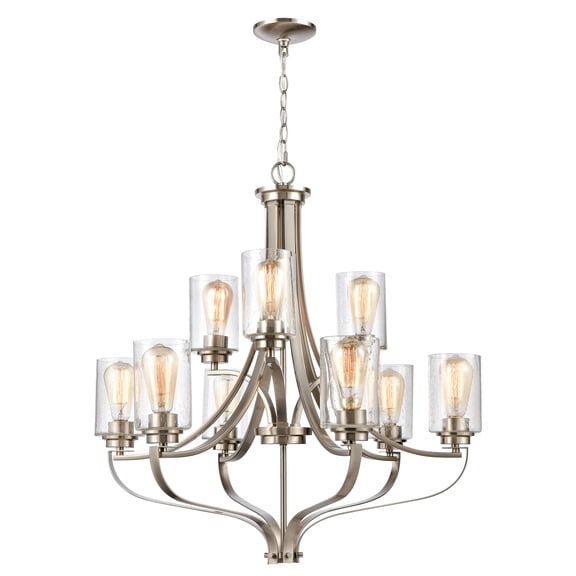 Elk Home 29-Inch Wide Market Square Chandelier, Brushed Nickel