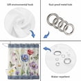 thumbnail image 4 of Blue Wildflowers Shower Curtain, Waterproof Shower Curtains for Bathroom, Farmhouse Country Spring Butterfly Floral Washable Fabric Bathtub Curtain Set Bath Decor with 12 Hooks 48"x72", 4 of 8