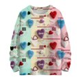 thumbnail image 2 of Dwralegc Womens Valentine Sweaters Heart Graphic Plus Size Sweater Knitted Crew Neck Casual 2026 Fashion Pullover Sweatershirt Multicolor 2XL, 2 of 4
