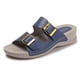 thumbnail image 3 of Sandalias de cuña con correa de doble hebilla sandalias de verano cómodas zapatos de verano de los pies abiertos para mujeres, 3 of 9