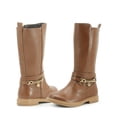 thumbnail image 3 of Bota Alta Para Niña Yuyin Casual Ajuste Cierre Tacón Bajo beige 25, 3 of 6