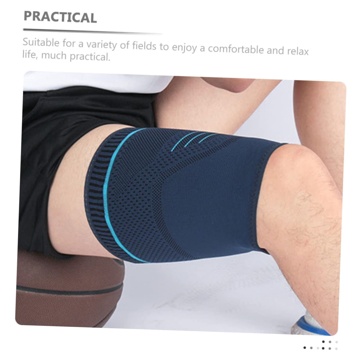 Waqn 2pcs Thigh Brace Elbow Sleeve Hamstring Stretch Strap Ankle Weights Sleeve Leg Wraps Leg Sleeve Thigh Sleeve Brackets Outdoor Cycling Leg Protectors Elastic A417
