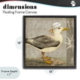thumbnail image 4 of Stupell Industries Traditional Rustic Little Seagull Black Floating Frame Canvas Art, 18 x 18, by Suzanne Nicoll, 4 of 8