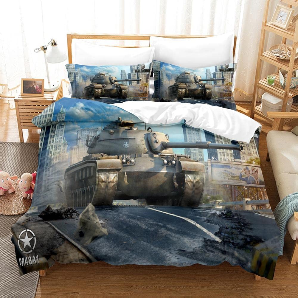 American Flag Duvet Cover Tank Gun Bedding Military Theme Teen Boys Men Camouflage Bedroom